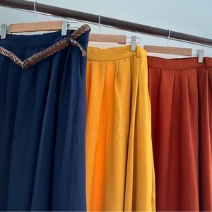 MODCLOTH bundle THREE (3) Breathtaking Tiger Lilies Midi Skirts